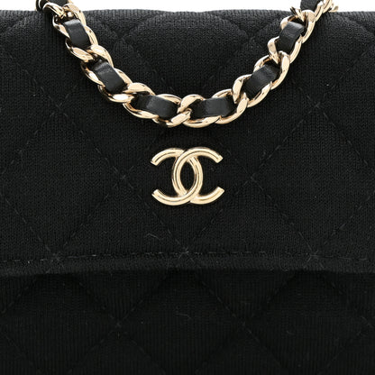 Chanel Jersey Quilted Micro Mini Flap Black 9 of 11