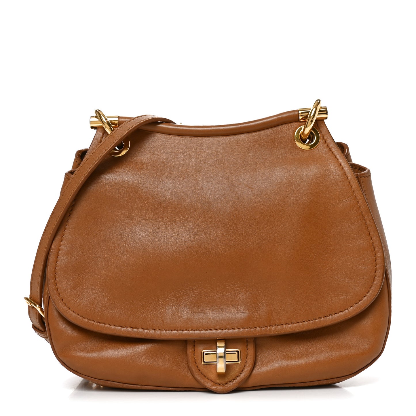 Calfskin Madras Dahlia Satchel Brandy