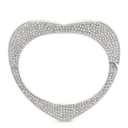 Chanel Swarovski Crystal Heart Bracelet Silver 4 of 5