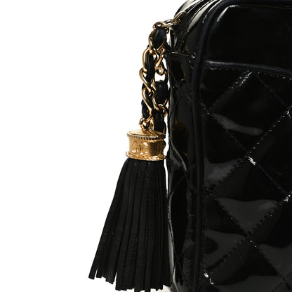 Chanel Patent Quilted Tassel Camera Case Black 11 of 11