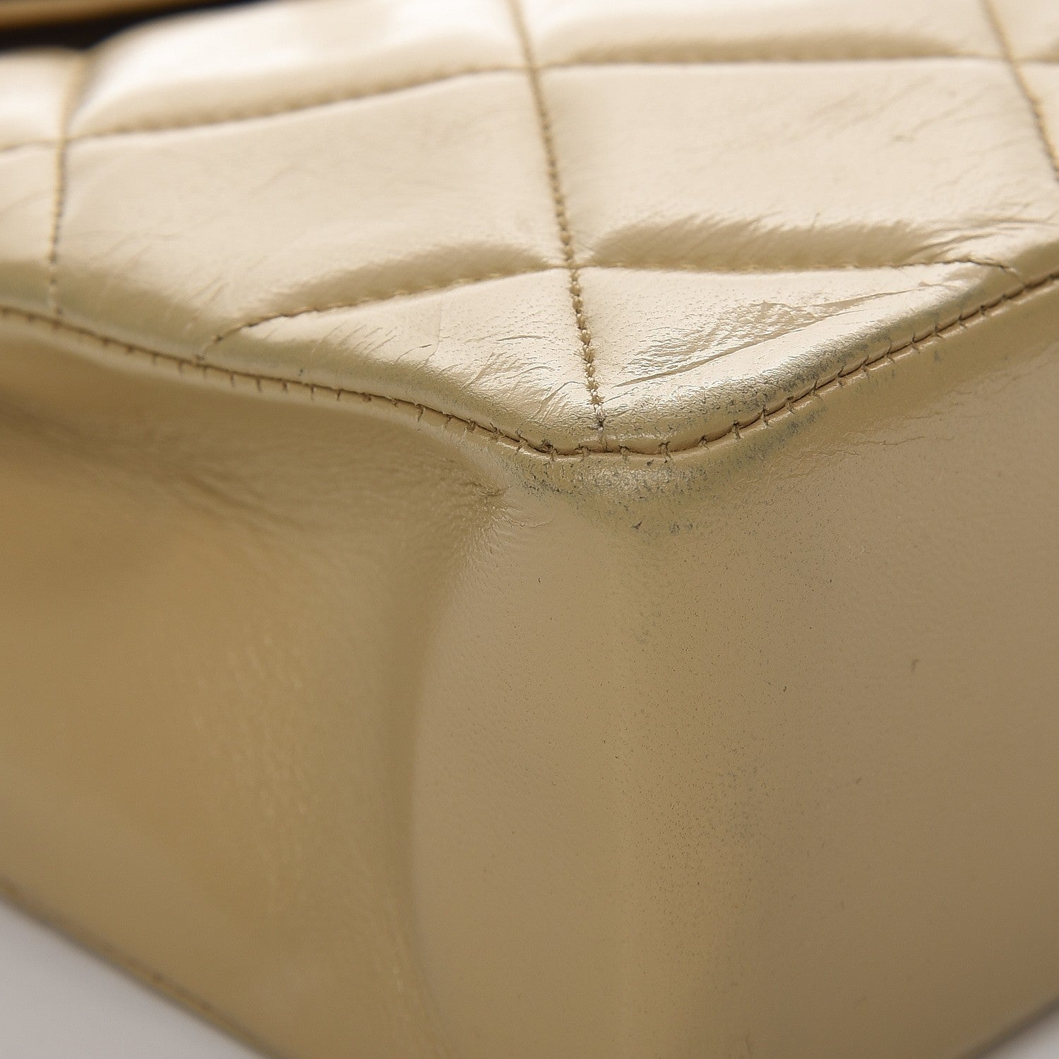 Chanel Lambskin Quilted Bi-Color Flap Beige Black 13 of 20