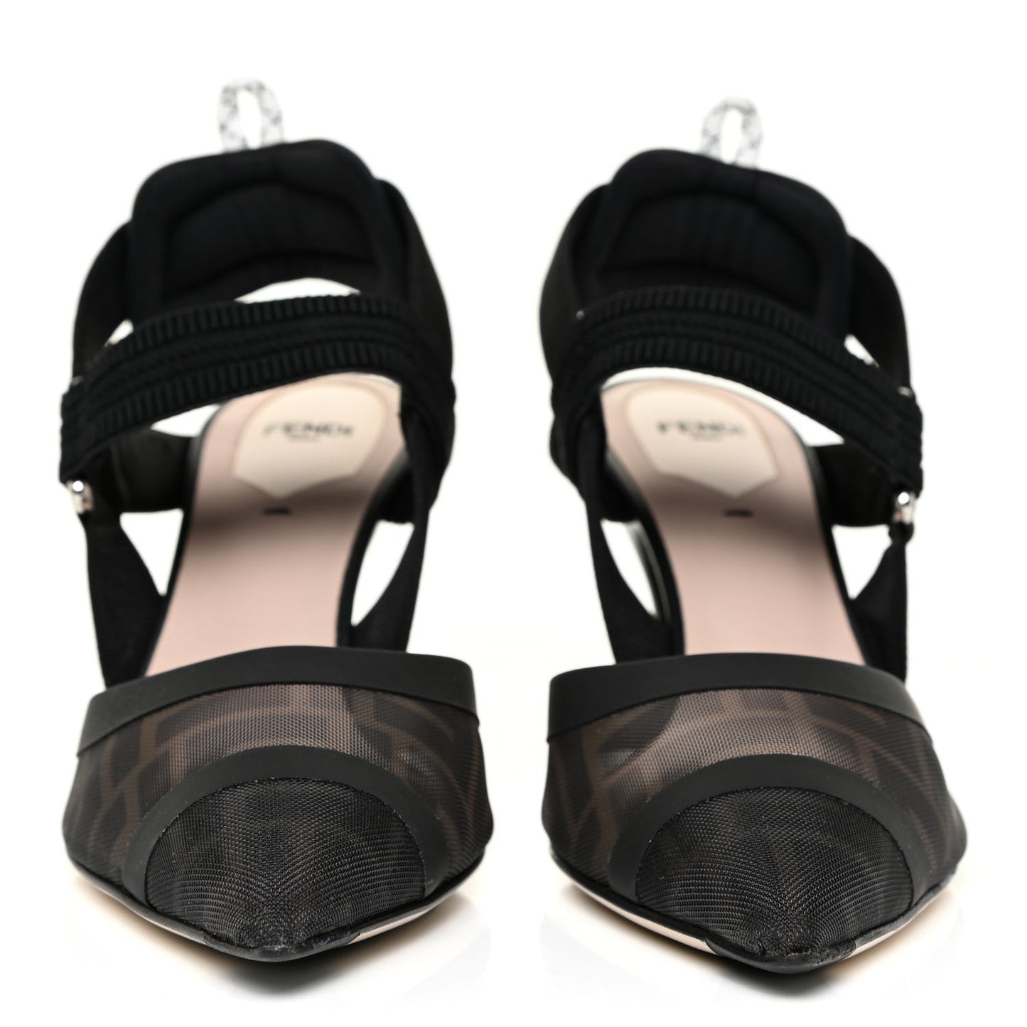 Technical Mesh FF Colibri 85mm Slingback Pumps 39 Black