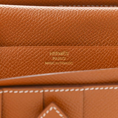 Hermes Epsom Bearn Gusset Wallet Gold 6 of 6