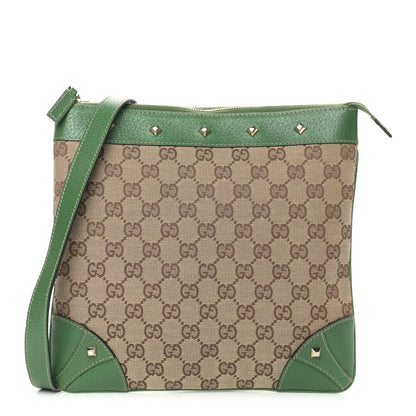 Gucci Monogram Studded Messenger Green 1 of 9