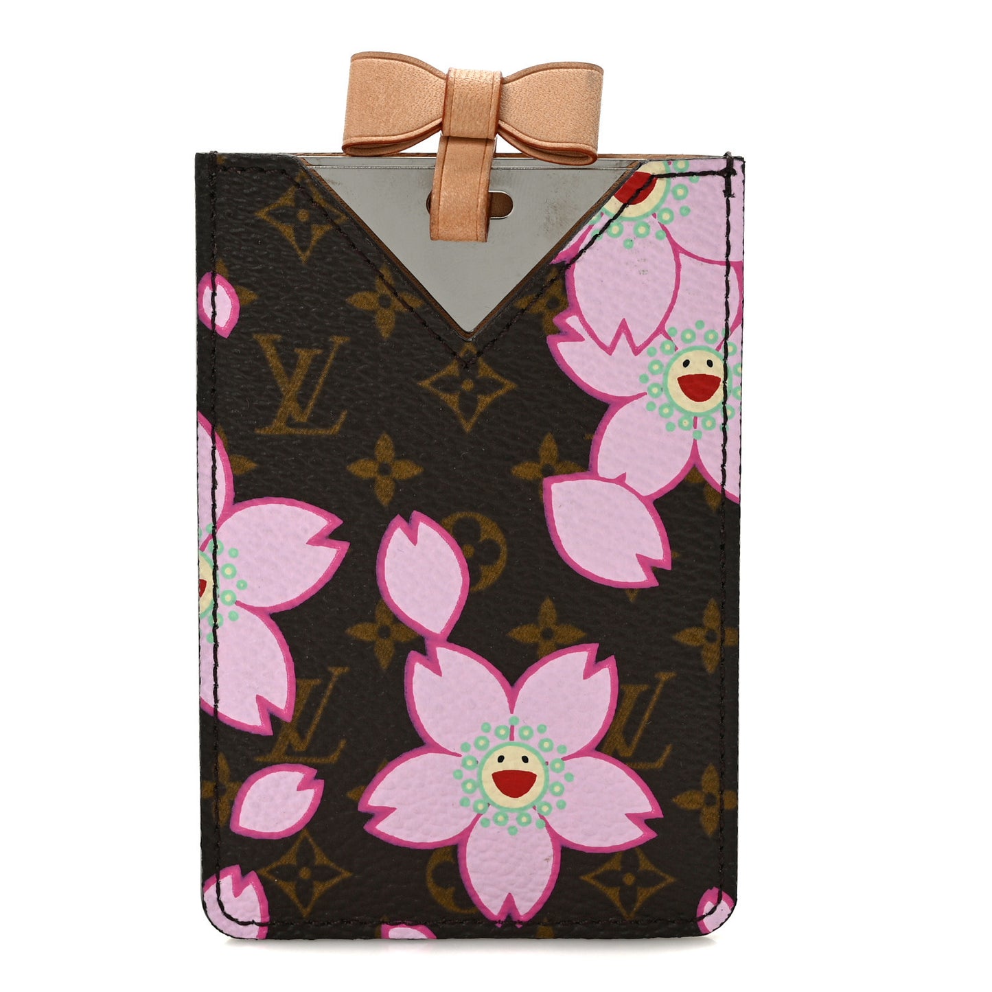 Monogram Cherry Blossom Mirror With Case Brown
