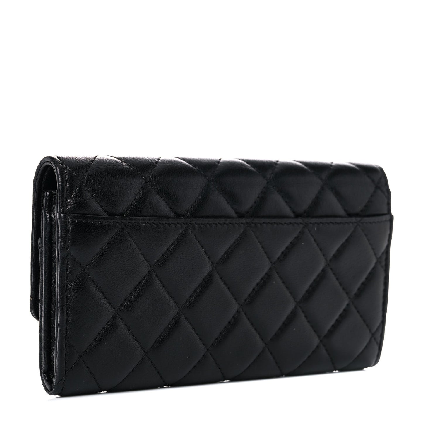 Lambskin Quilted Medium Chanel 19 Flap Wallet Black