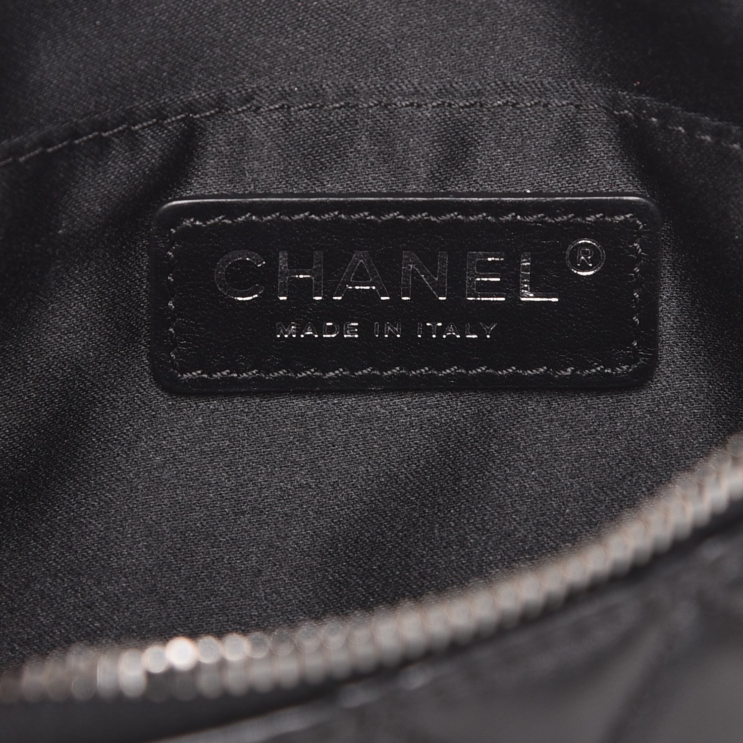 Chanel Lambskin Quilted Banane Waist Bag Fanny Pack Black 7 of 10