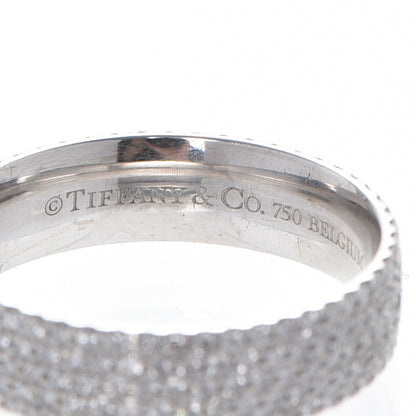 Tiffany 18K White Gold Diamond Metro Five Row Ring 6 4 of 5