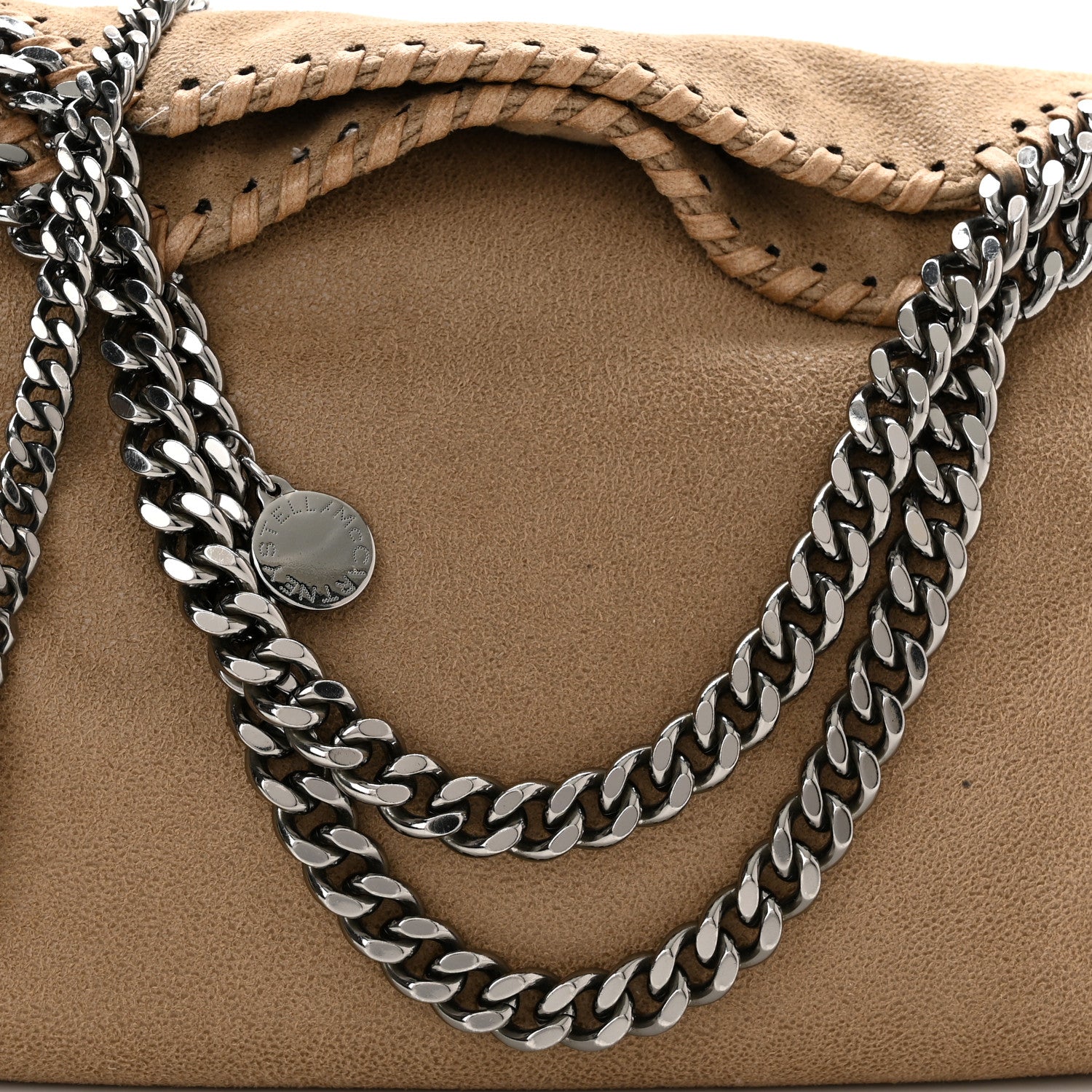 Stella McCartney Shaggy Deer Mini Falabella Fold Over Tote Beige 8 of 10