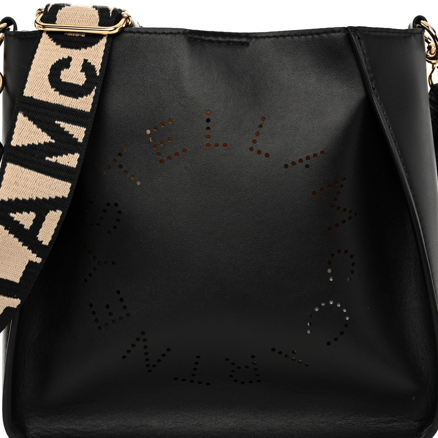Eco Alter Nappa Perforated Logo Mini Crossbody Black