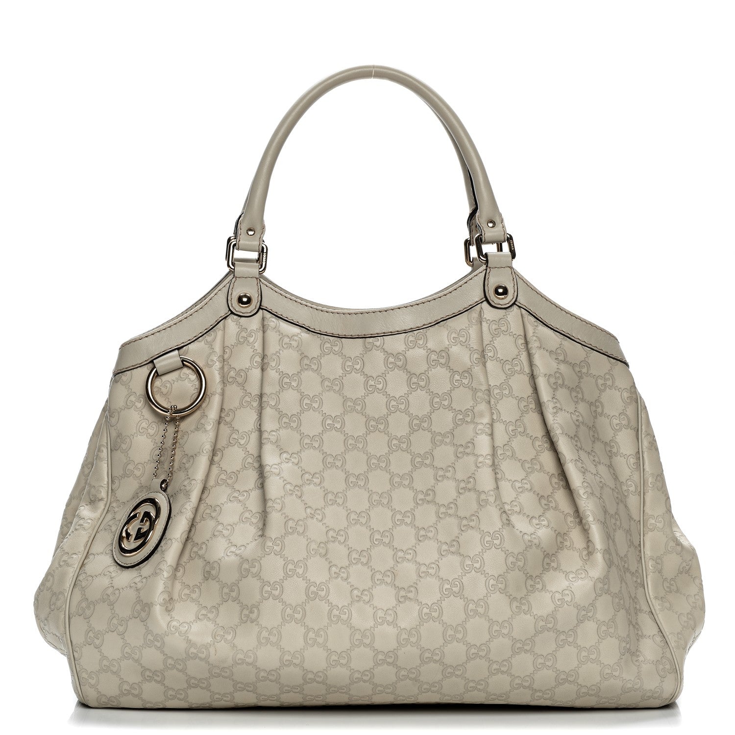 Gucci Guccissima Large Sukey Tote Mystic White 1 of 7