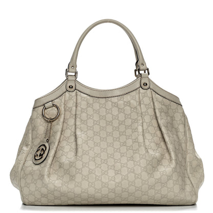 Gucci Guccissima Large Sukey Tote Mystic White 1 of 7
