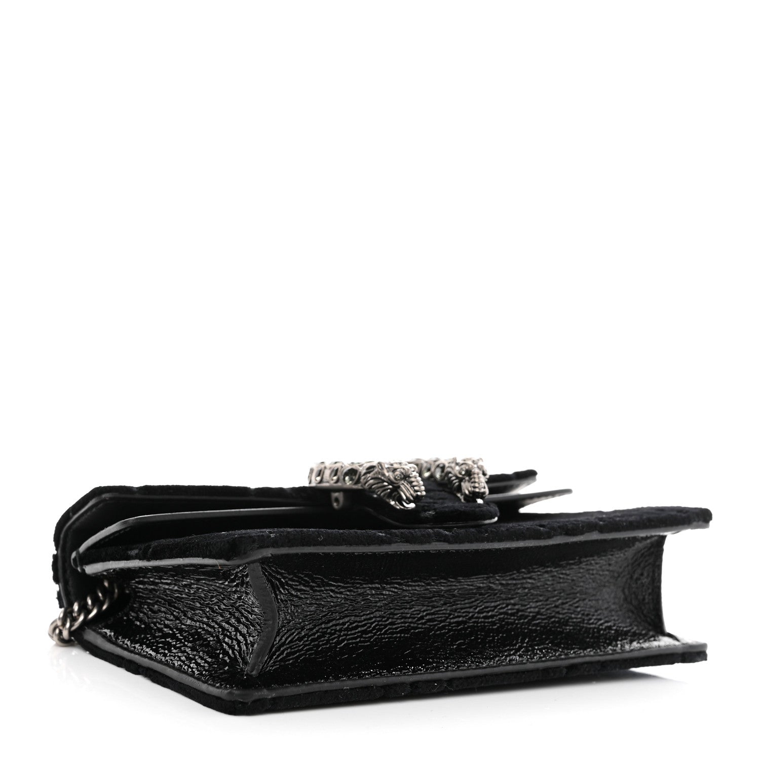 Gucci Velvet GG Monogram Super Mini Dionysus Shoulder Bag Black 4 of 10