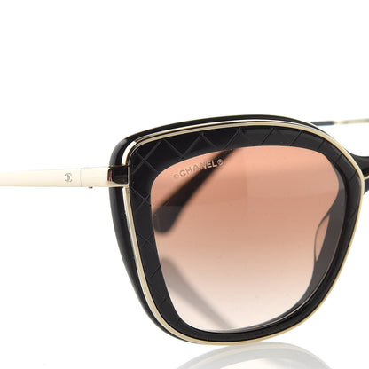Chanel Acetate Quilted Metal Butterfly Sunglasses 4238-A Black 7 of 8