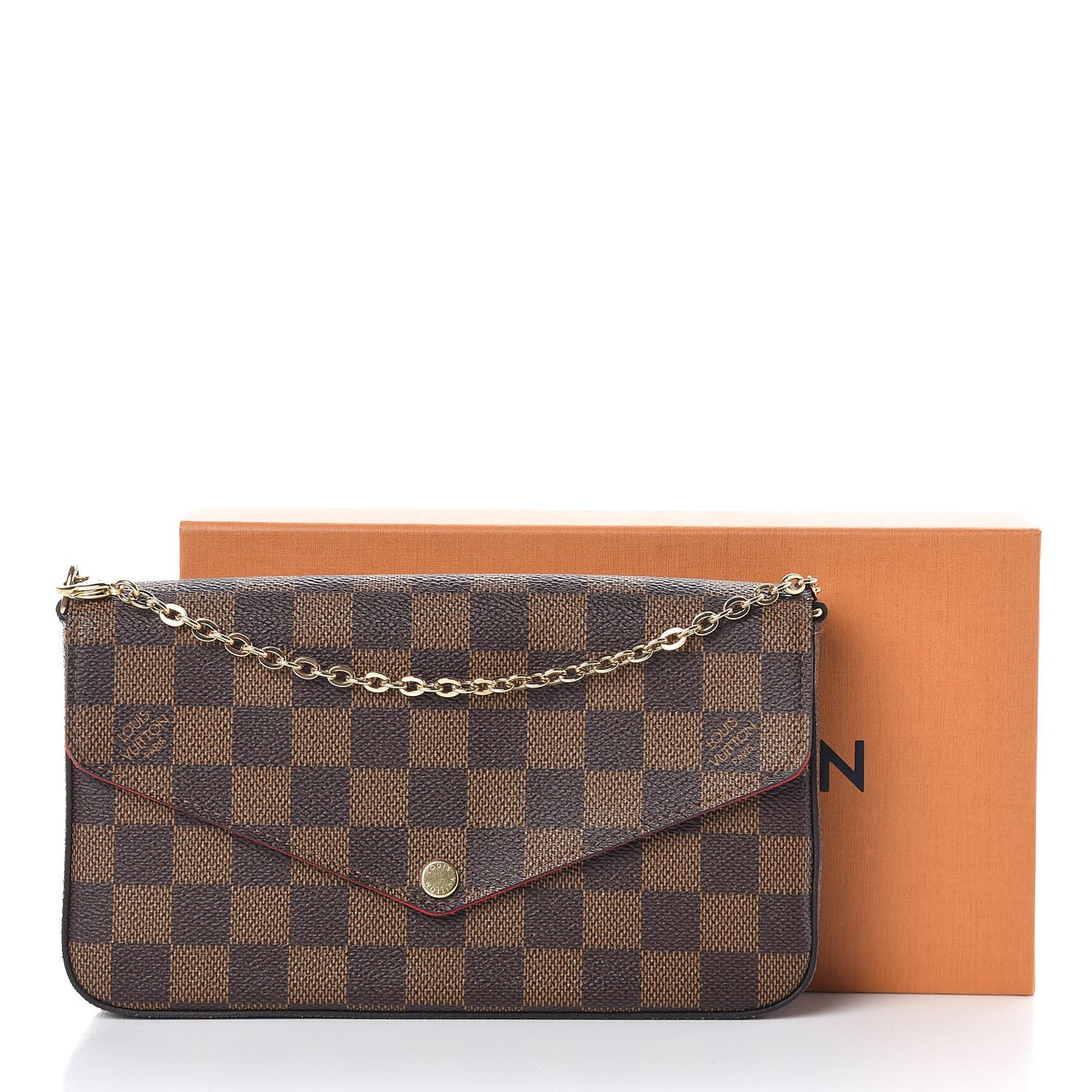 Damier Ebene Pochette Felicie Chain Wallet