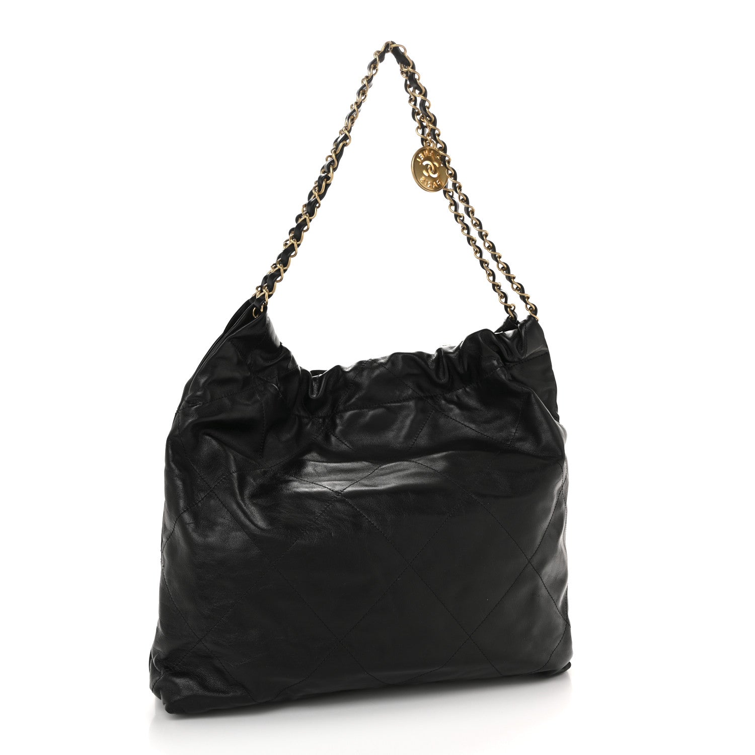 Chanel Shiny Calfskin Quilted Chanel 22 Black 4 of 12