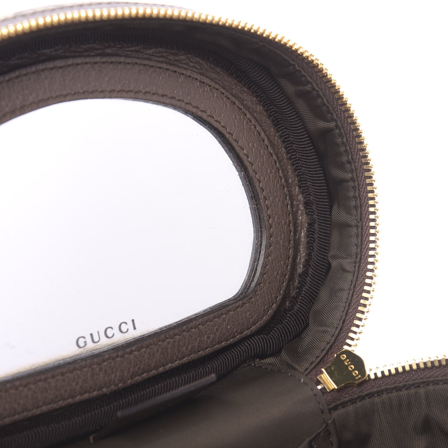 Gucci GG Supreme Monogram Textured Calfskin Web Ophidia Vanity Cosmetic Case Beige Ebony New Acero 10 of 11