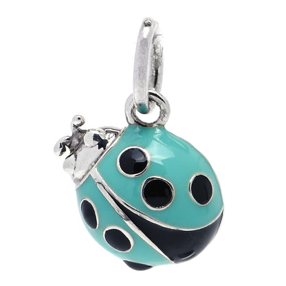 Tiffany Sterling Silver Enamel Ladybug Charm Blue 1 of 4