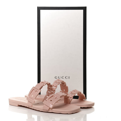 Gucci Rubber Womens Slide Sandals 37 Perfect Pink 10 of 10