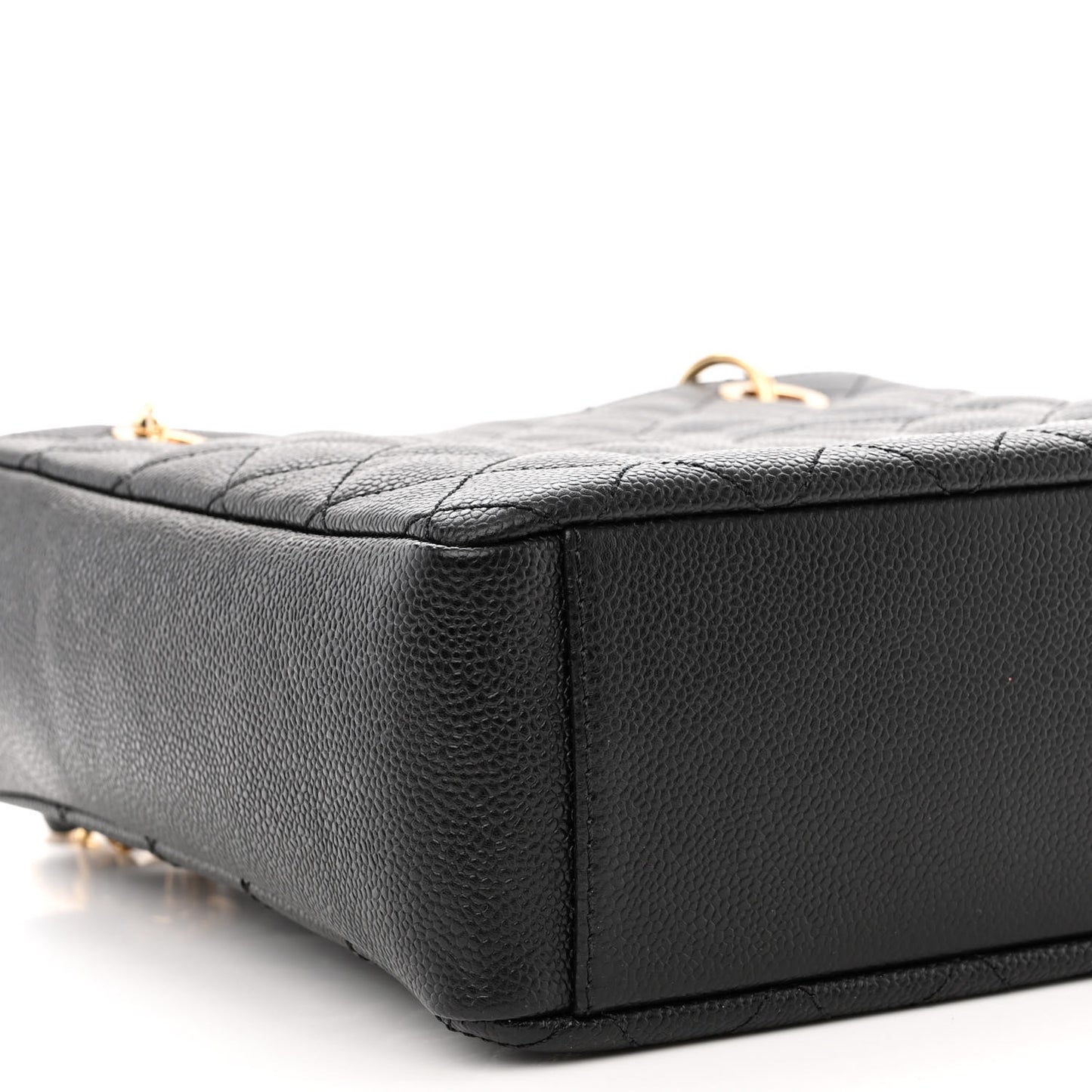 Caviar Quilted Petit Shopping Tote PST Black