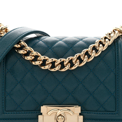 Chanel Caviar Quilted Small Boy Flap Dark Blue 8 of 11