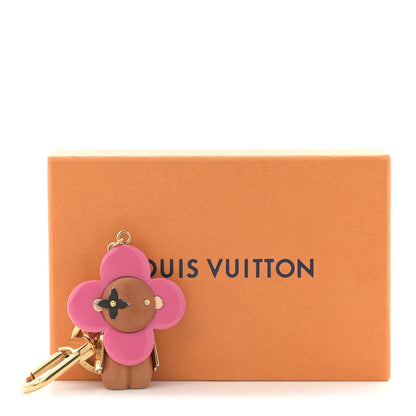 Louis Vuitton Wood Monogram Vivienne Puppet Bag Charm Key Holder Pink 5 of 5