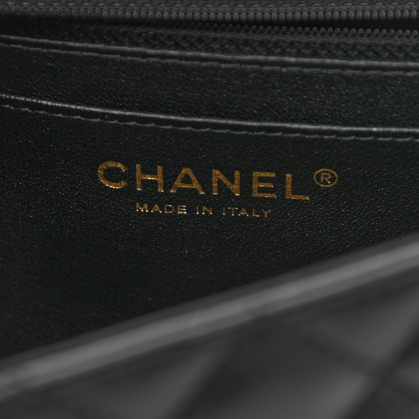 Lambskin Quilted Mini Rectangular Flap Black
