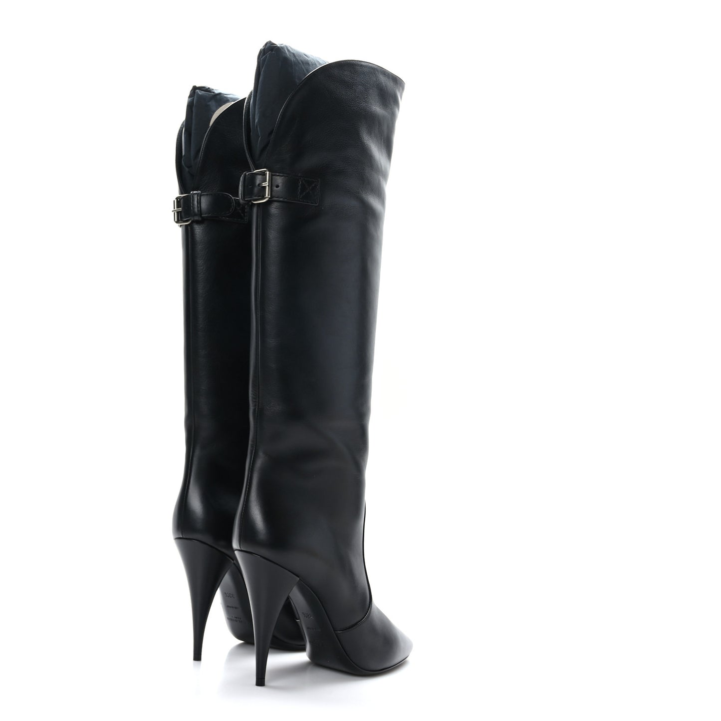 Lambskin Koller 110 Tall Boots 38.5 Black