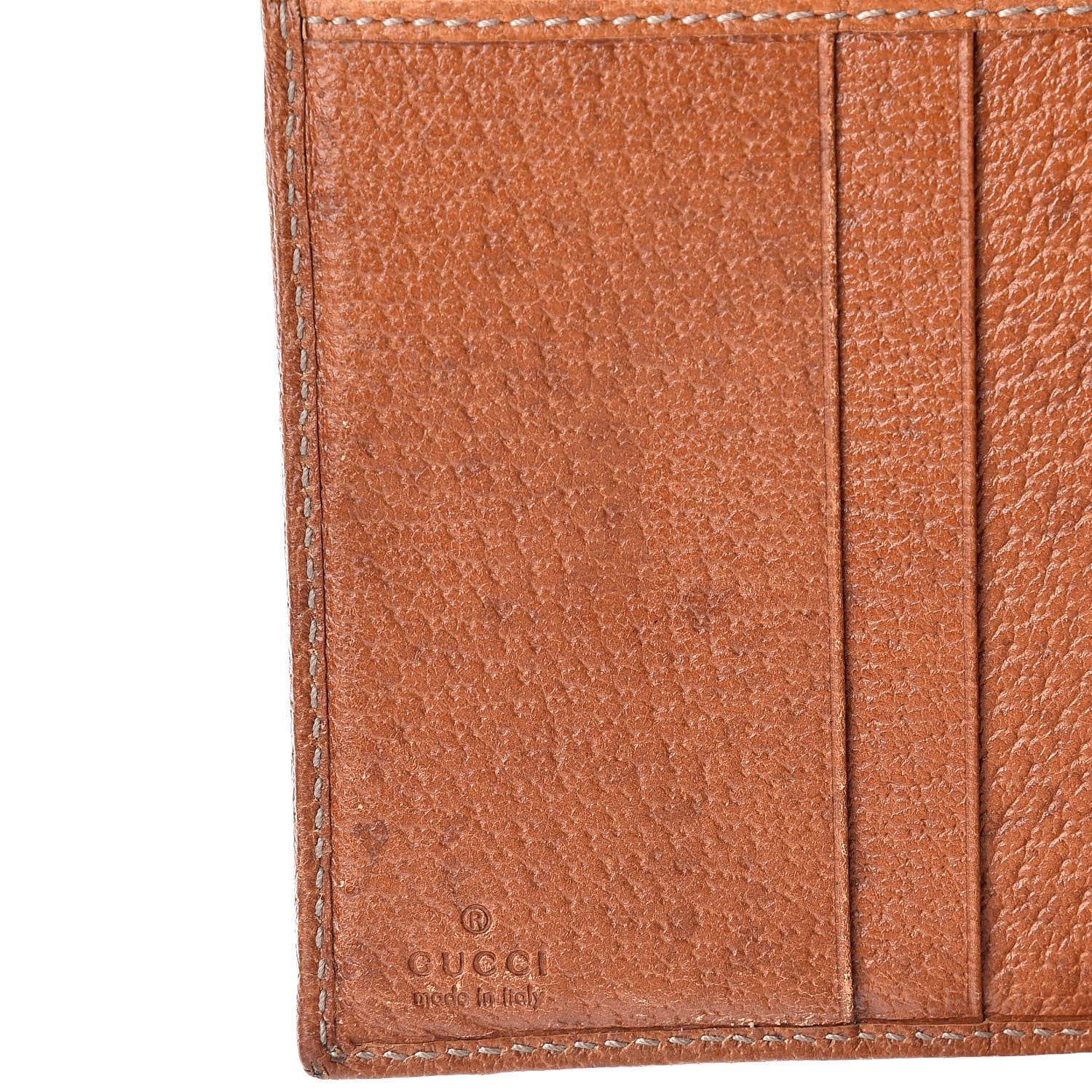 Gucci Monogram Buckle Compact Wallet Brown 9 of 16