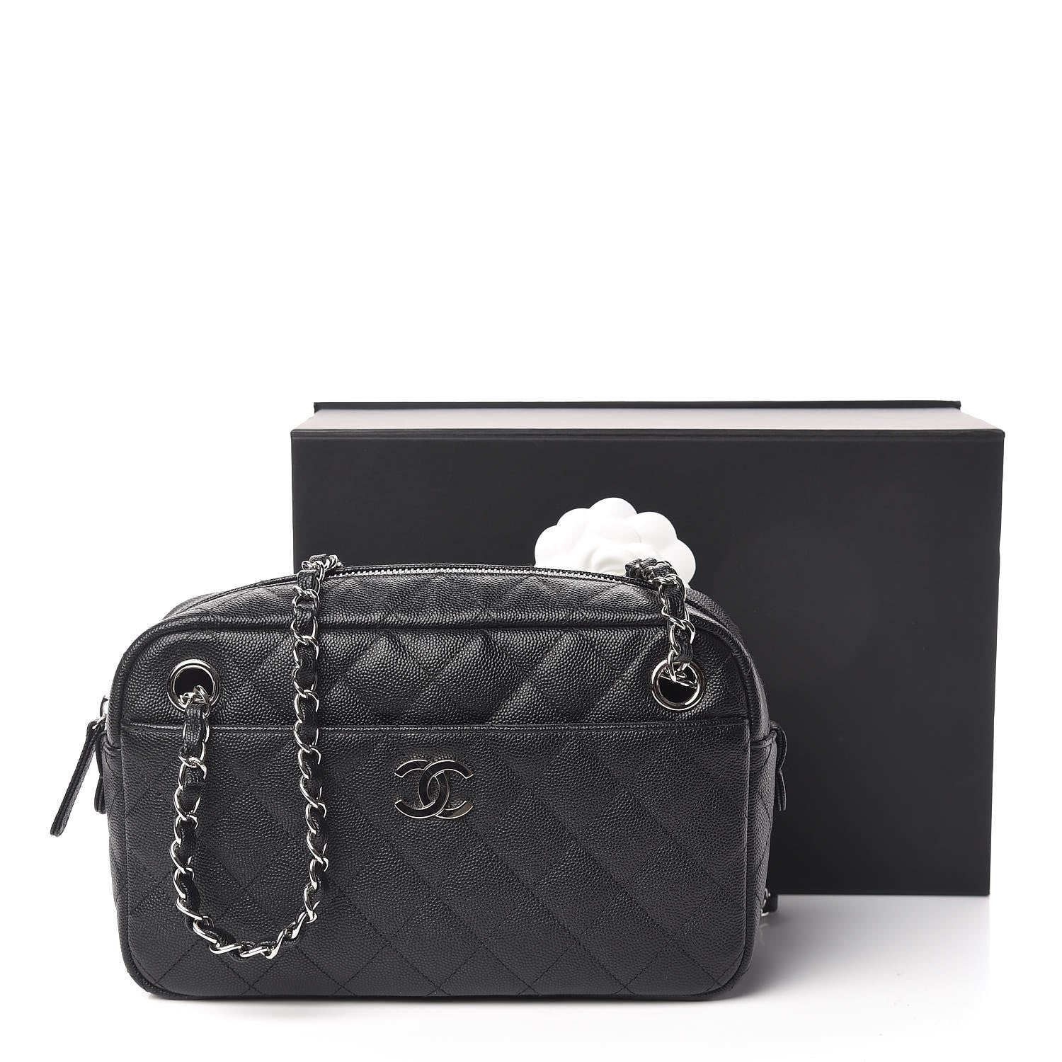 Chanel Caviar Quilted Camera Case Black 11 of 11