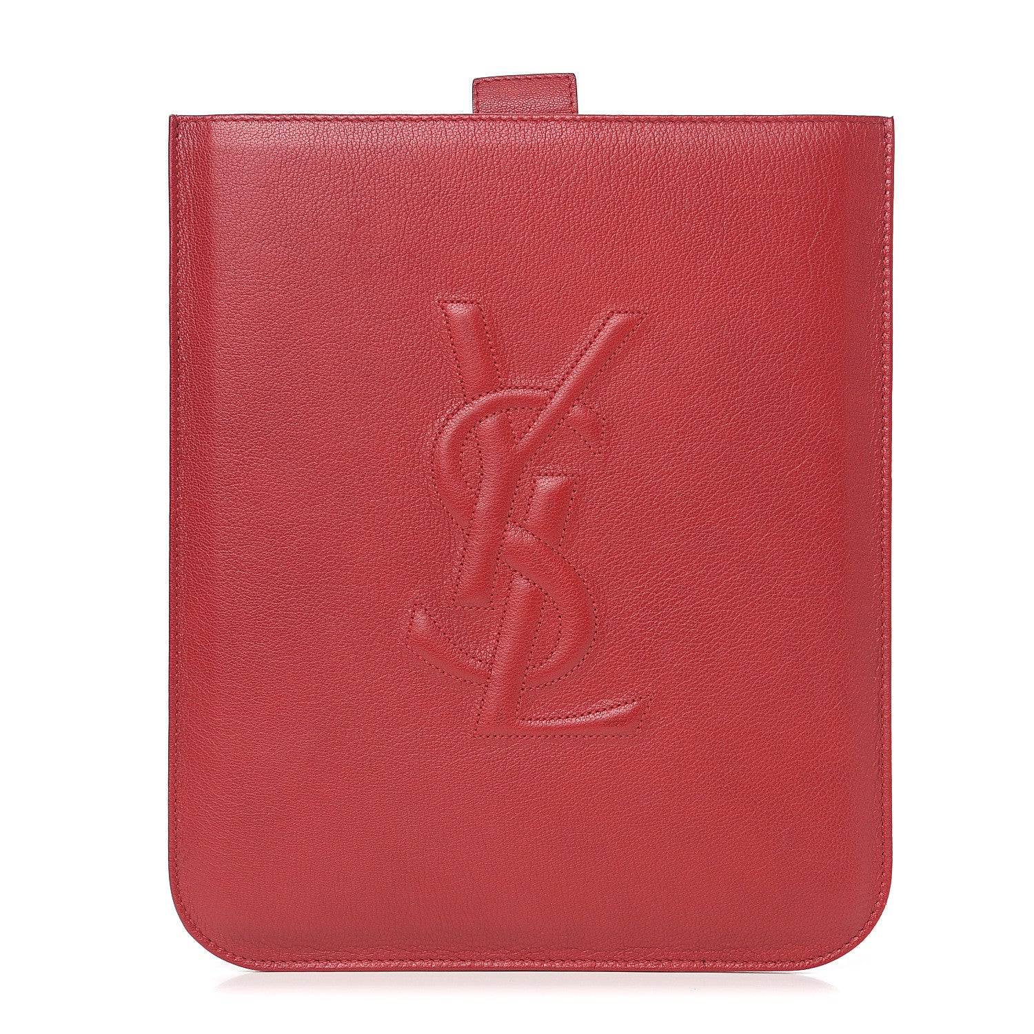 Saint Laurent Calfskin Monogram iPad Case Red 1 of 6