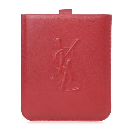 Saint Laurent Calfskin Monogram iPad Case Red 1 of 6