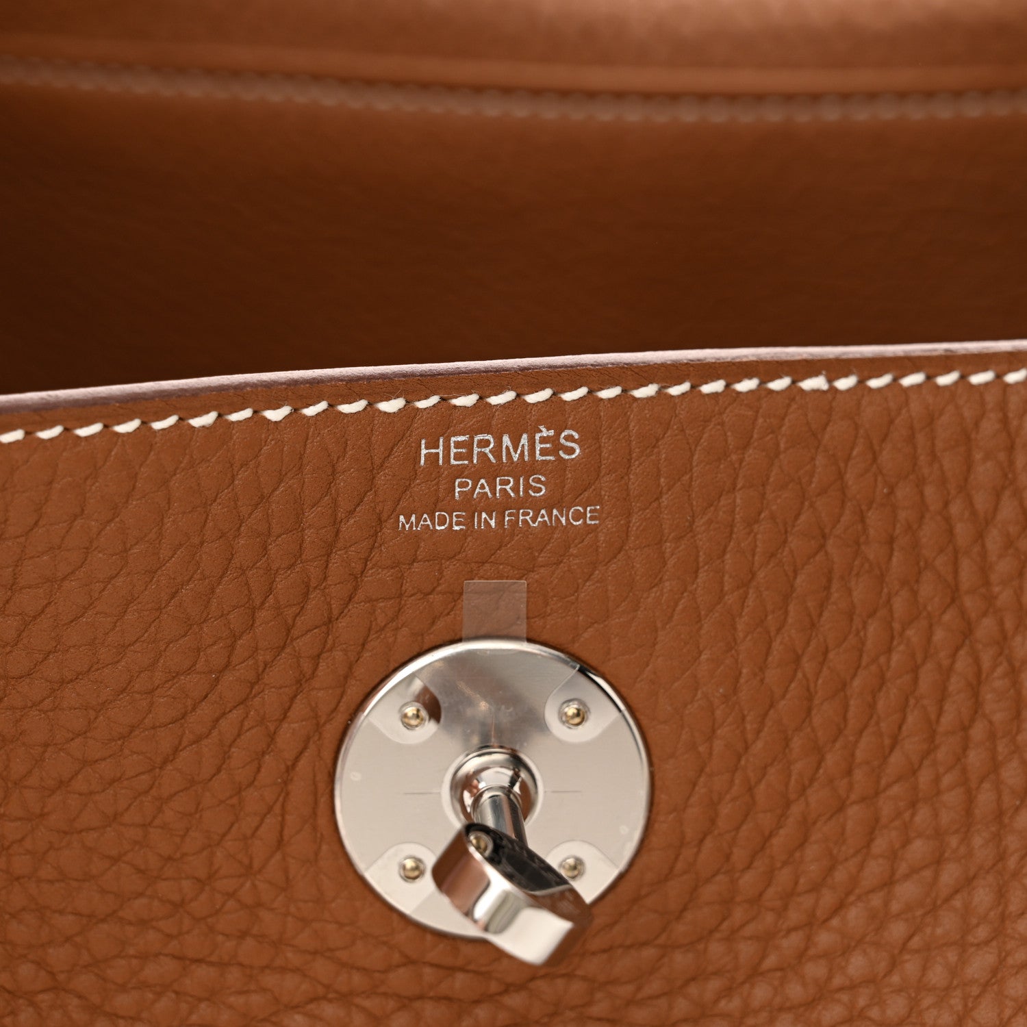 Hermes Taurillon Clemence Lindy 26 Gold 6 of 12
