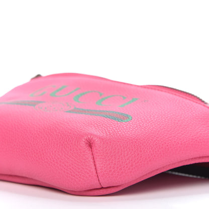 Gucci Grained Calfskin Small Logo Belt Bag Box Pink Green 7 of 11