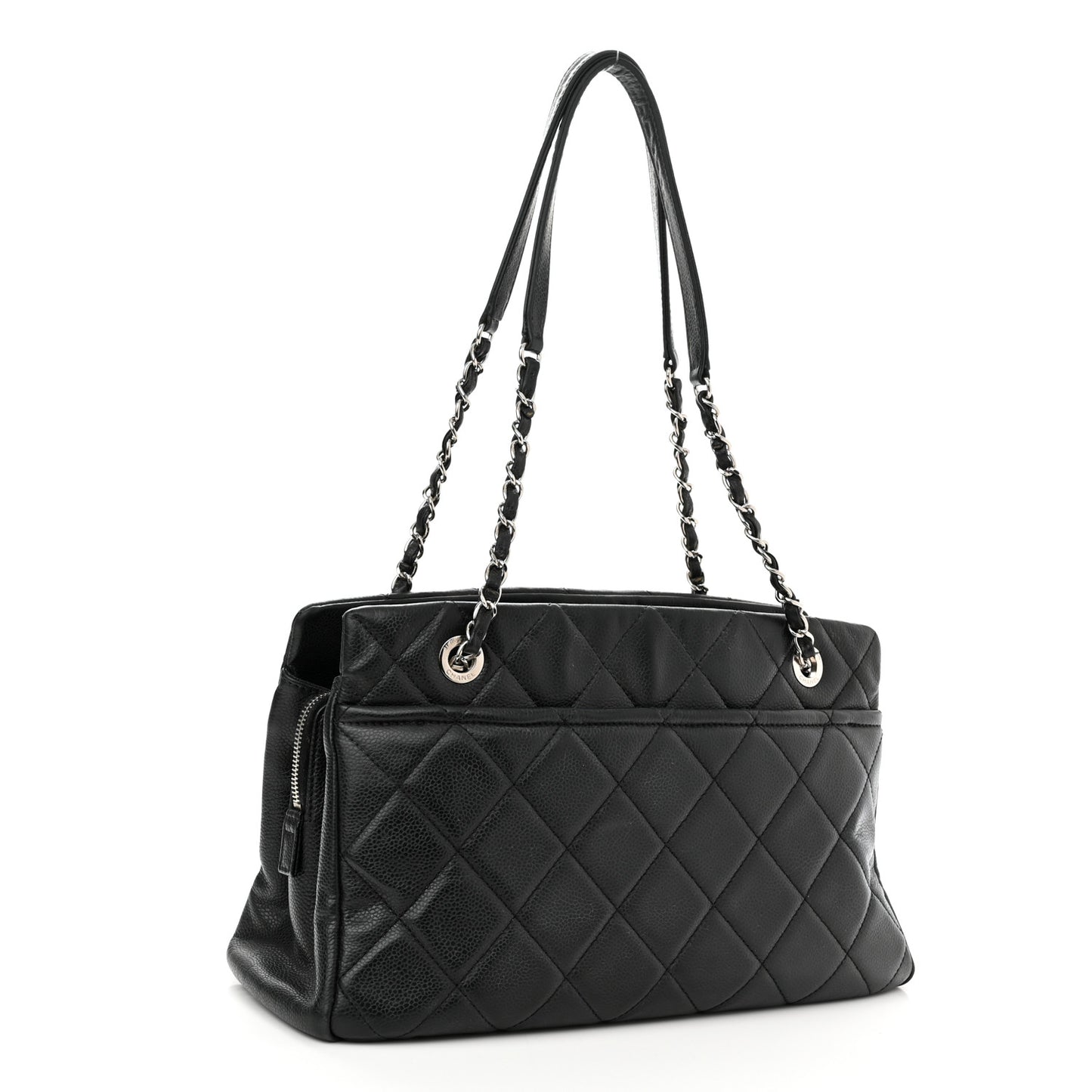 Caviar Quilted CC Timeless Soft Tote Black