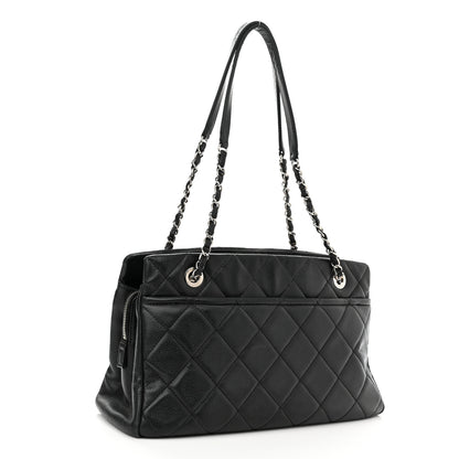 Chanel Caviar Quilted CC Timeless Soft Tote Black 3 of 10