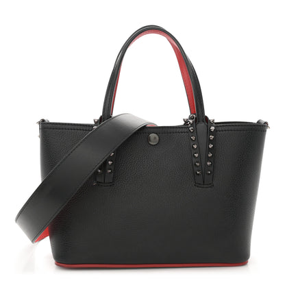 Christian Louboutin Calfskin Spikes Mini East West Cabata Tote Black 1 of 13