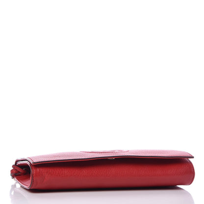 Gucci Pebbled Calfskin Medium Soho Clutch Red 4 of 9