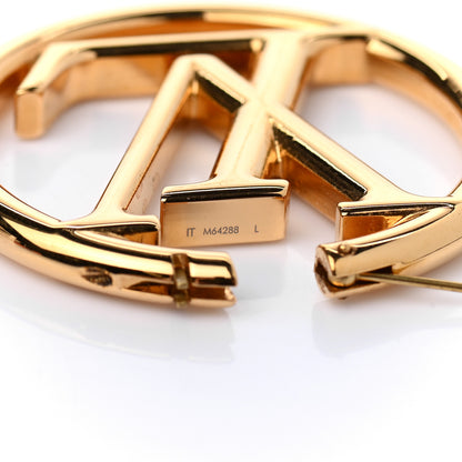 Louis Vuitton Metal Louise Hoop Earrings Gold 4 of 4