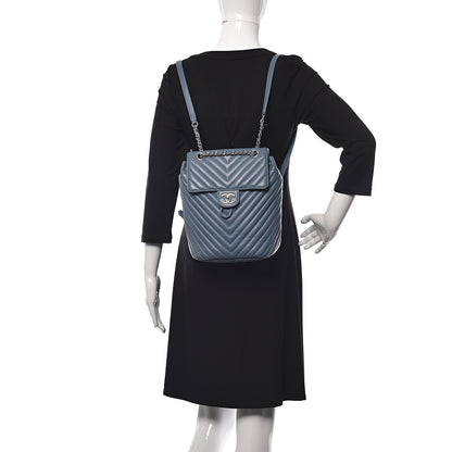 Chanel Calfskin Chevron Quilted Small Urban Spirit Backpack Light Blue 2 of 17