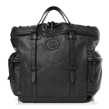 Gucci Piuma Lux Energy Monochrome Double G Drawstring Tote Grey 1 of 10