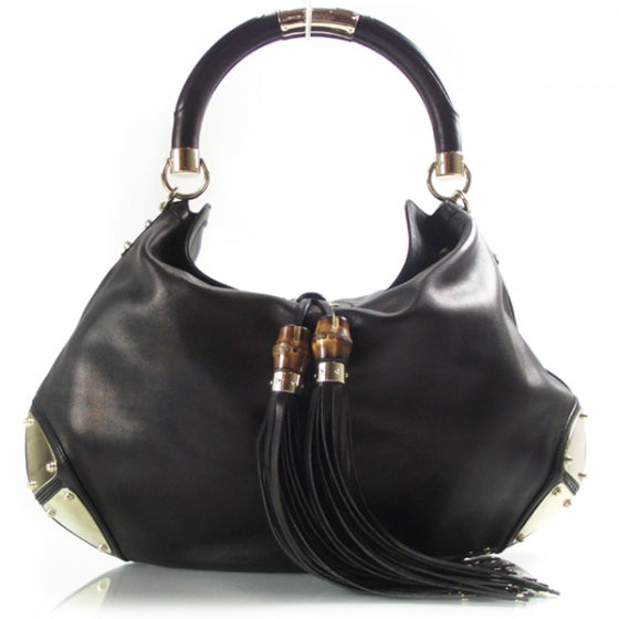 Leather Large INDY Hobo Black