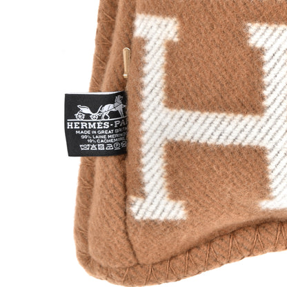 Hermes Wool Cashmere Avalon Pillow PM Ecru Camel 3 of 3