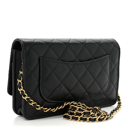 Chanel Caviar Quilted Wallet on Chain WOC Black 3 of 13
