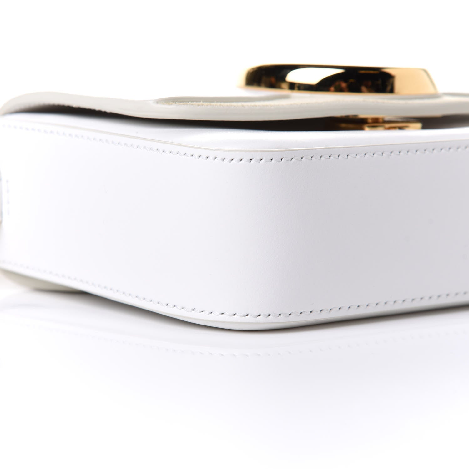 Chloe Shiny Calfskin Suede Mini C Bag Brilliant White 8 of 9