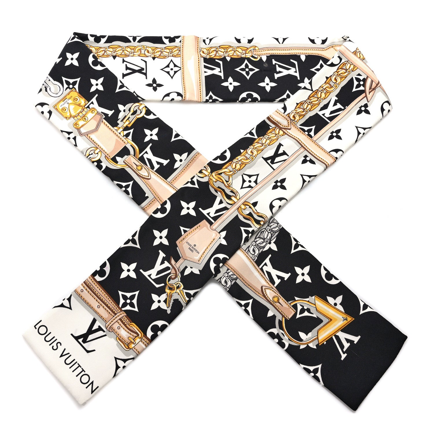 Louis Vuitton Silk Monogram Confidential Bandeau Black 1 of 5