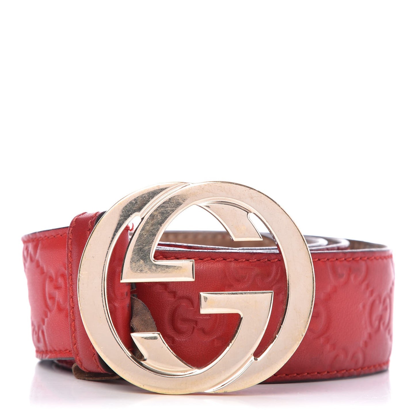 Guccissima Interlocking G 40mm Belt 90 36 Red