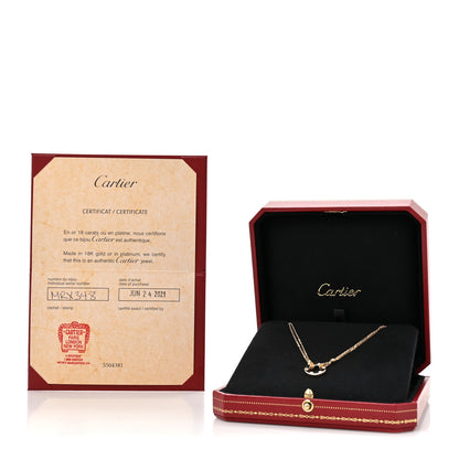 Cartier 18K Yellow Gold 2 Diamond LOVE Necklace 6 of 6