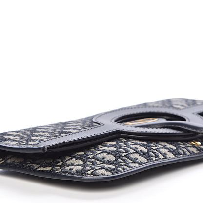 Christian Dior Oblique Fold Over Clutch Blue 10 of 12
