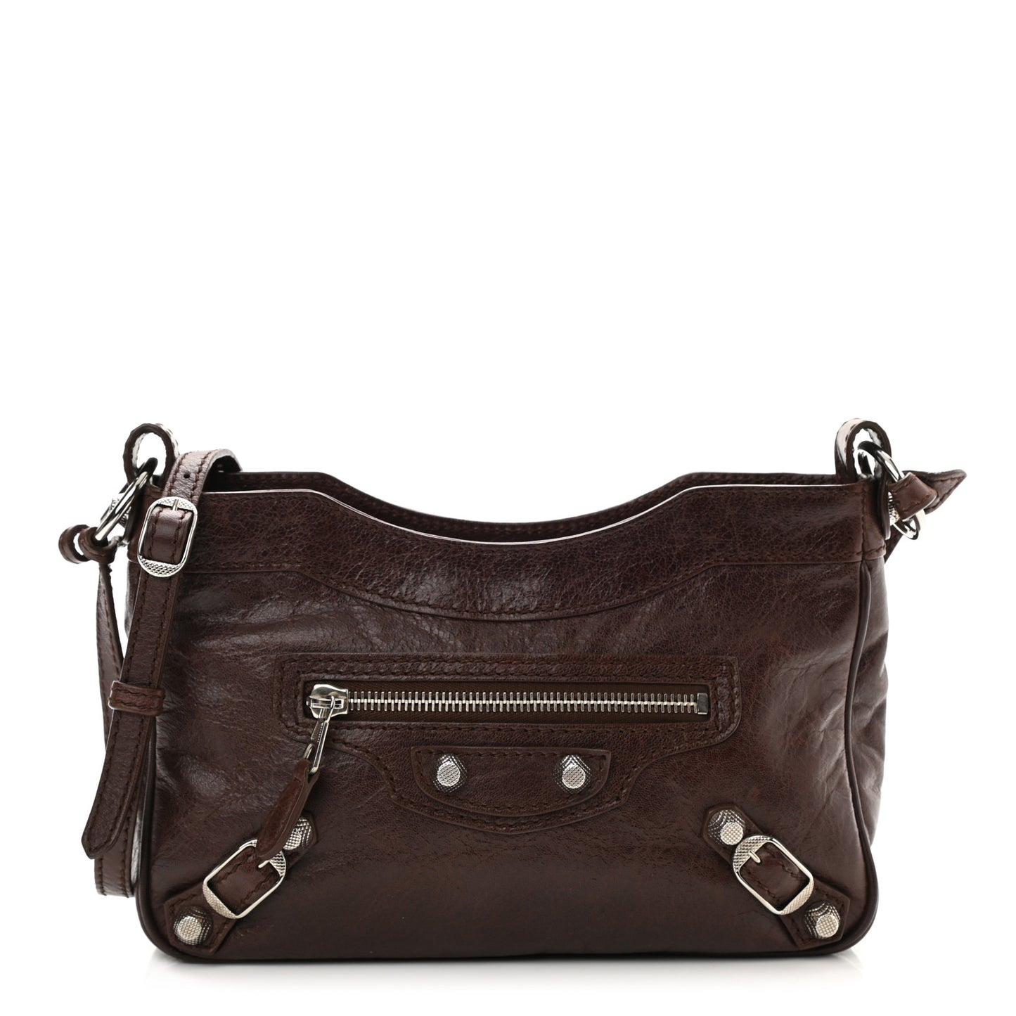 Agneau Giant 12 Silver Hardware Hip Cigare Fonce